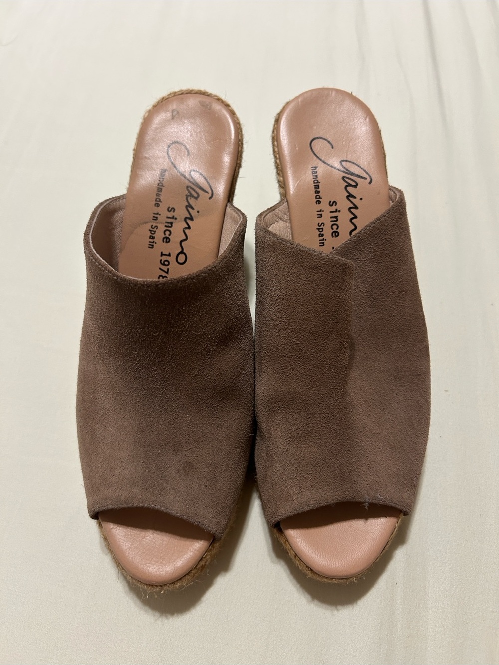 Gaimo Espadrille Suede Top Wedge Platform Sandals Size 7.5 Color Brown